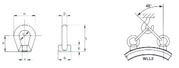 Nakrętki z uchem metaliczne UNI 2948 8044