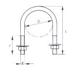 Uchwyty prętowe do rur model ciężki ocynkowane U-bolt 8381SP