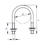 Uchwyty prętowe do rur model lekki ocynkowane U-bolt 8381SL